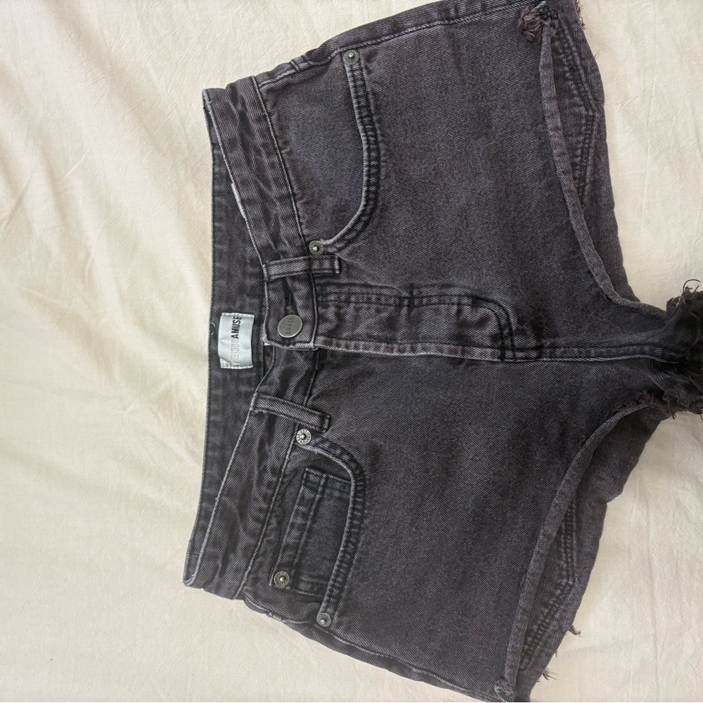 Amuse Society Charcoal Denim Shorts